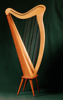 34 String Irish Style Harp with legs