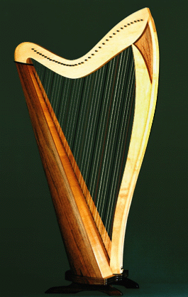 36 String Celtic Style Harp in walnut and maple